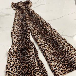 Cheetah print Forever 21 strapless jumpsuit size S